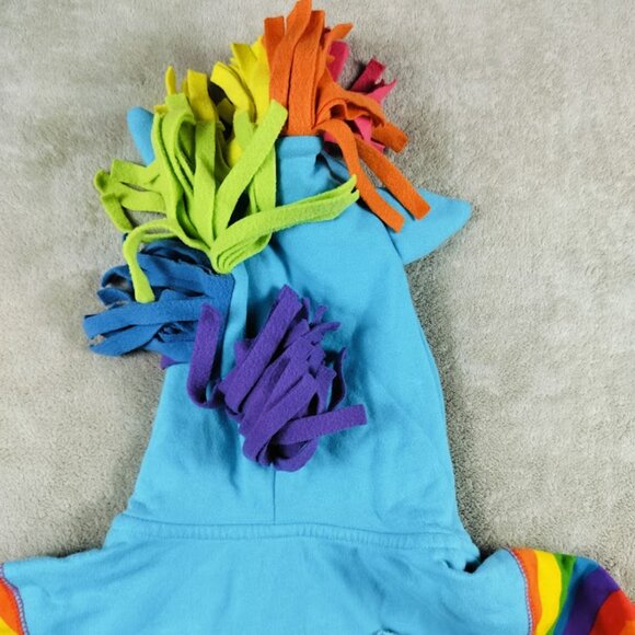 Girls' Hooded Jacket with Wings and Rainbow Mane (Size 7/8), My Little Pony Insp - Picture 9 of 12